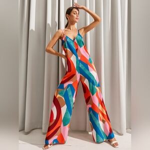 Colorful Geometric Women's Jumpsuit
